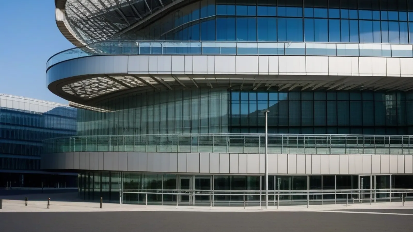 L'edificio Berlaymont, sede della Commissione europea, a Bruxelles in una mattina di sole